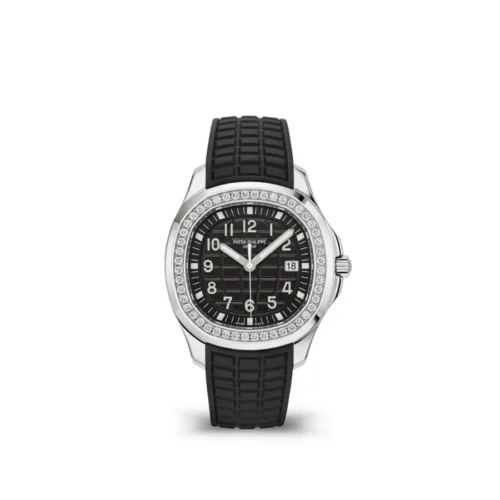 Aquanaut 5068 SS PPF 1:1 Best Edition Black Textured Dial on Black Rubber Strap 324CS